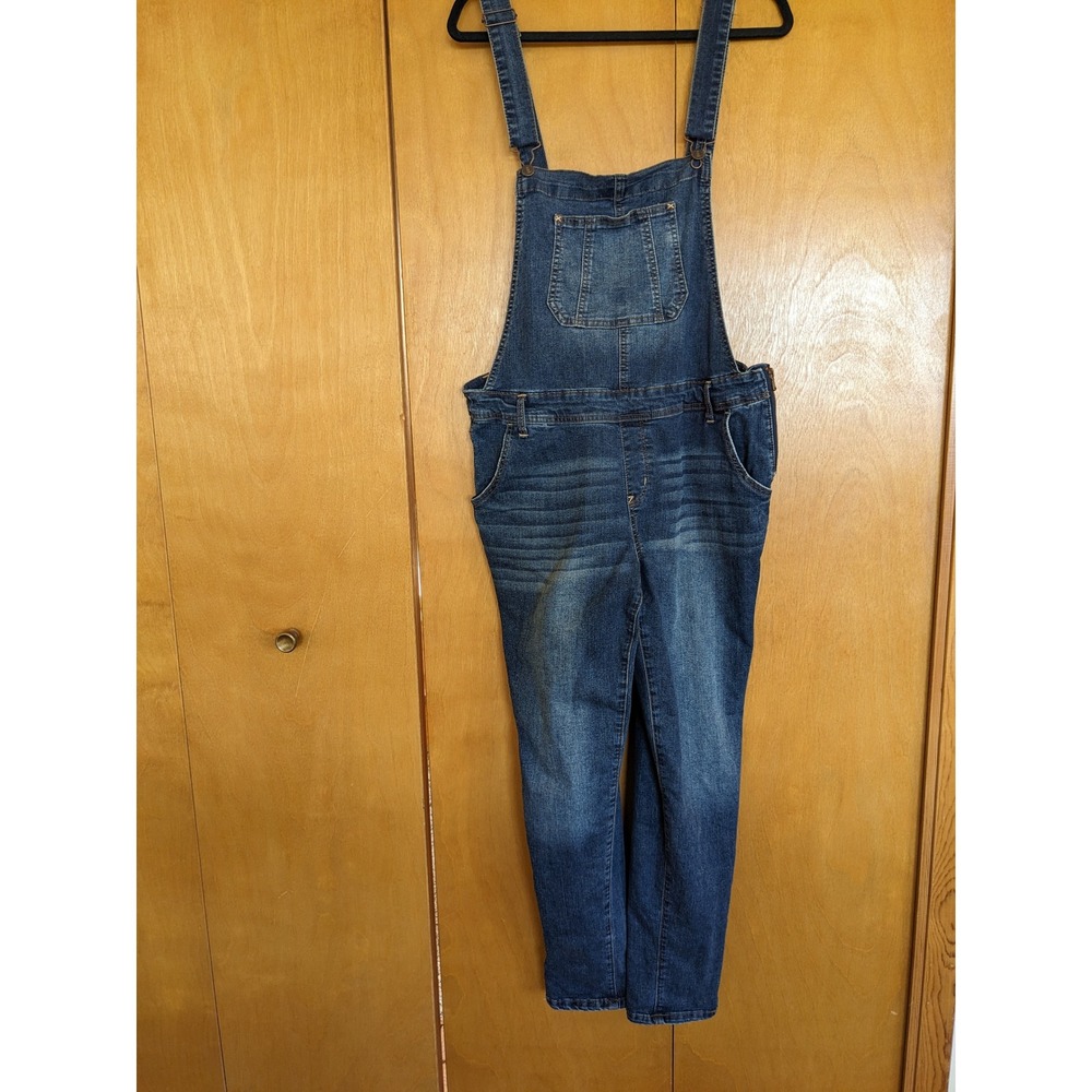 WallFlower Tomboy Denim Overalls Medium Wash XL Eco Friendly